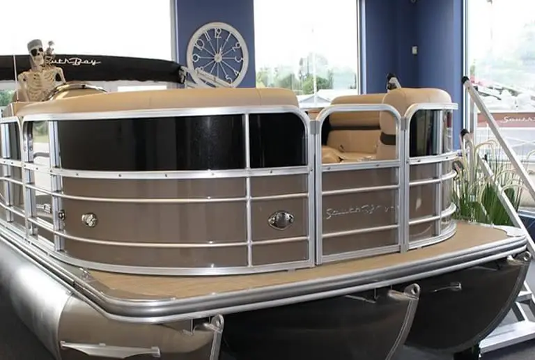 Pontoon in sales showroom