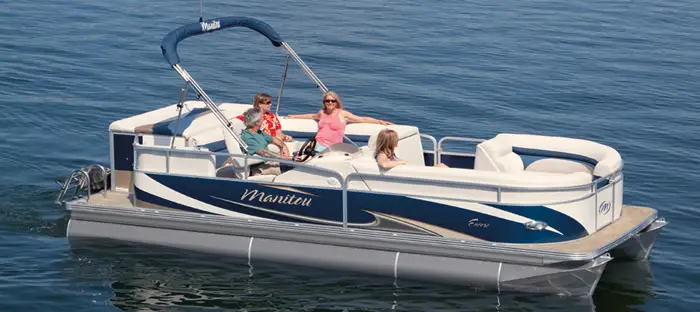 Relaxing on a pontoon boat