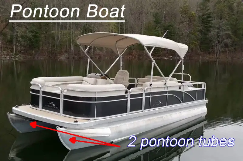 Pontoon with 2 pontoon tubes