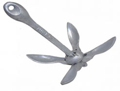 Foldable grapnel anchor