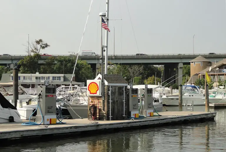 Marina gas fuel station